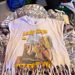 Fringed Lady Gaga Muscle Tee